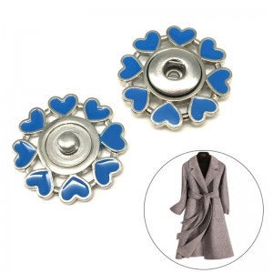 Engros tilpasset mode tilbehør til beklædningsgenstande Metalknap smykkeknapper 6